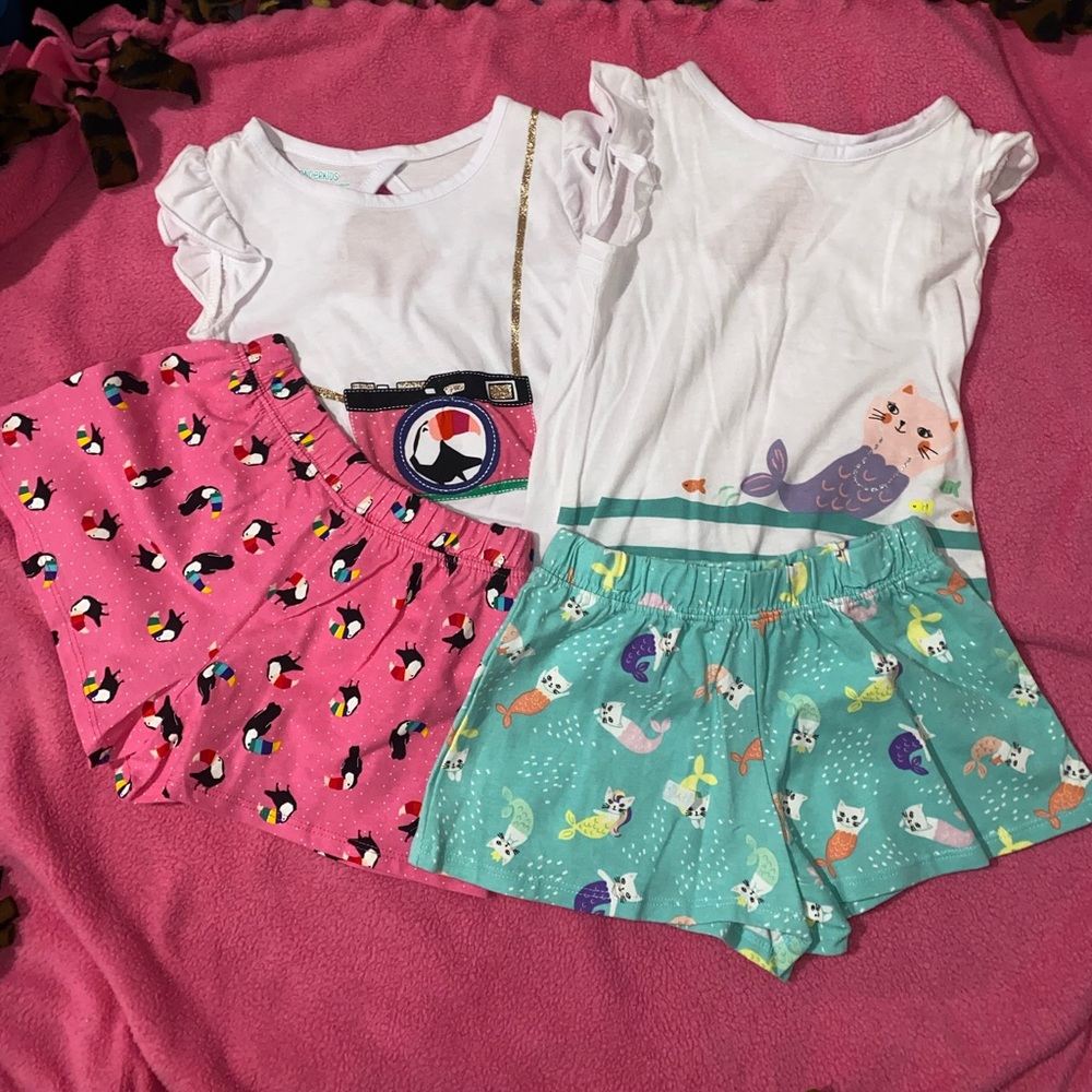NWT!! Wonderkids matching shirt and shorts! 2 sets!! 4T!!